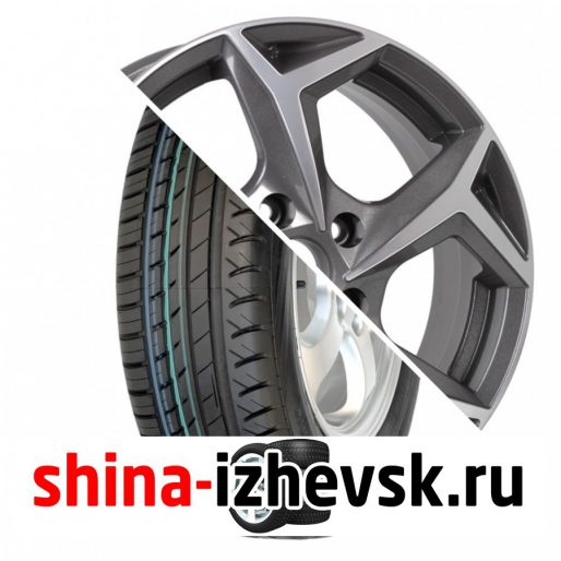 Колесо в сборе Viatti Strada (V-130) 205/55 R16 V 91 + RST R066 6.5xR16 5×114.3 ET50 DIA66.1 Серый с алмазной проточкой в Ижевске